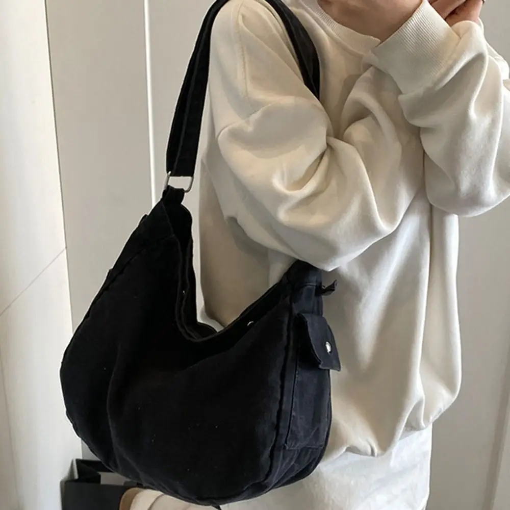 Shoulder Bag Denim Canvas Bag Crossbody Bag Street Style Vintage Handbag Large Capacity Solid Color Simple Tote Bag Students
Shoulder Bag Denim Canvas Bag Crossbody Bag Street Style Vintage Handbag Large Capacity Solid Color Simple Tote Bag Students