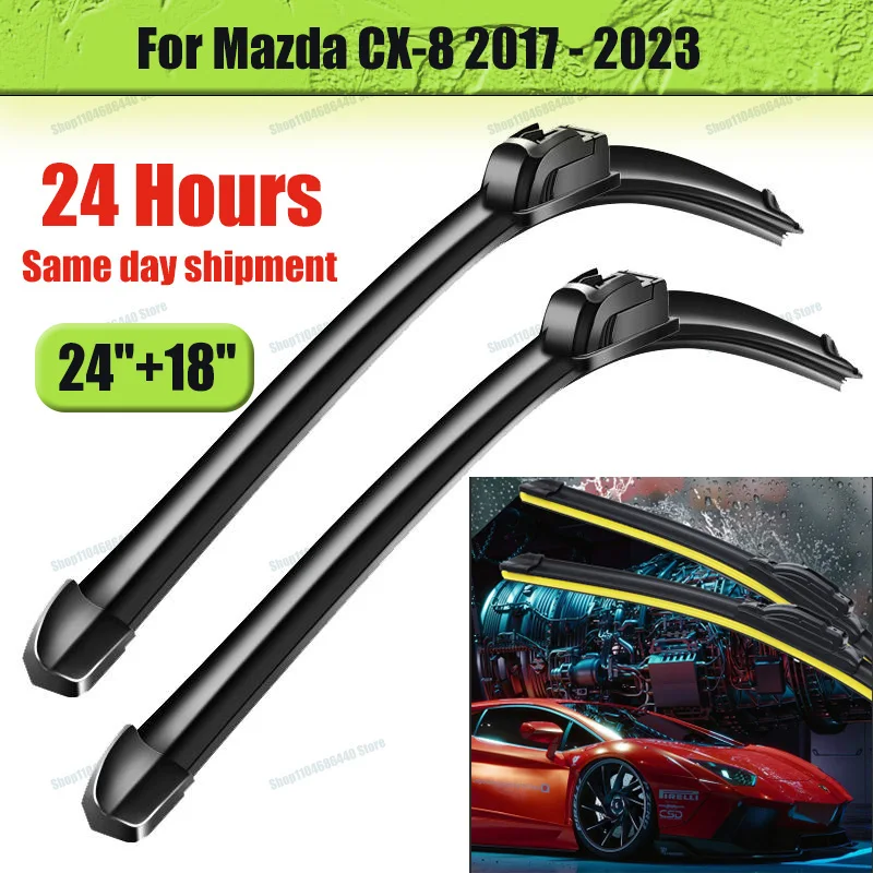 For Mazda CX-8 2017-2023 2018 2019 2020 2021 2022 Wiper Front Wiper Blades Windshield Windscreen Window Brush 24"+18"
For Mazda CX-8 2017-2023 2018 2019 2020 2021 2022 Wiper Front Wiper Blades Windshield Windscreen Window Brush 24"+18"
