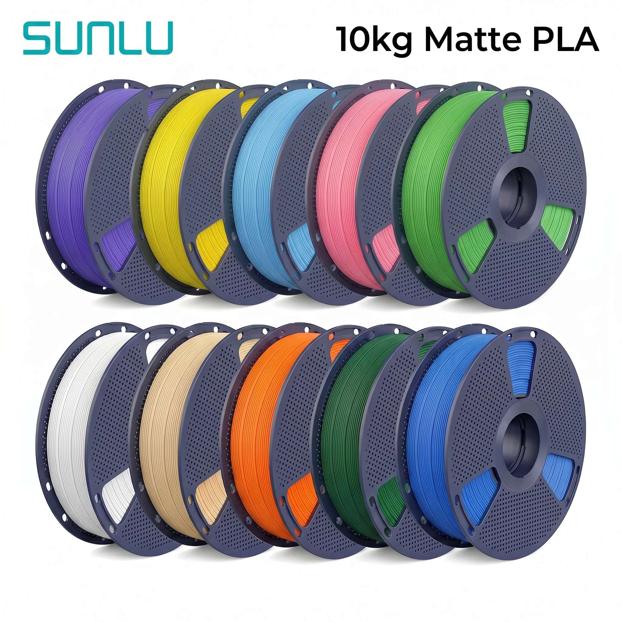 SUNLU Matte PLA filament 10kg 1.75mm 1roll/kg(2.2lbs) For 3D Printers Wrapped neatly Print smoothly
SUNLU Matte PLA filament 10kg 1.75mm 1roll/kg(2.2lbs) For 3D Printers Wrapped neatly Print smoothly