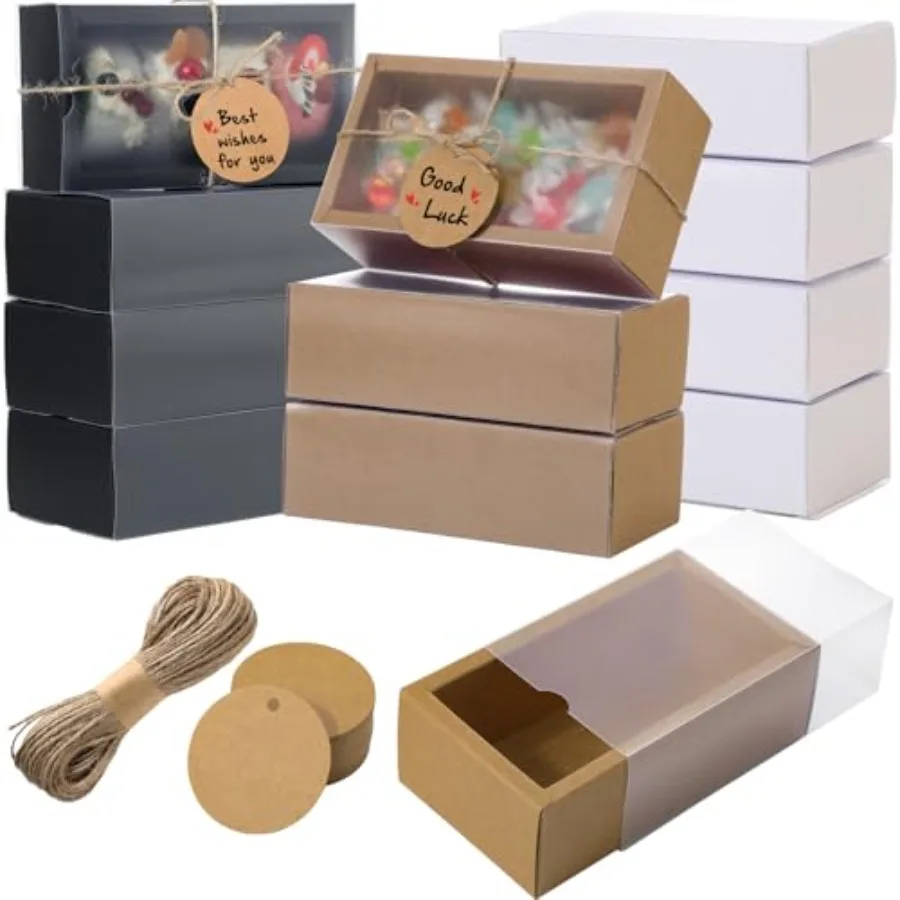 50 Sets Kraft Homemade Gift Bo Bundle with Blank Tags and Jute String 101 Items for Jewelry Candy Wrapping Party Favor
50 Sets Kraft Homemade Gift Bo Bundle with Blank Tags and Jute String 101 Items for Jewelry Candy Wrapping Party Favor