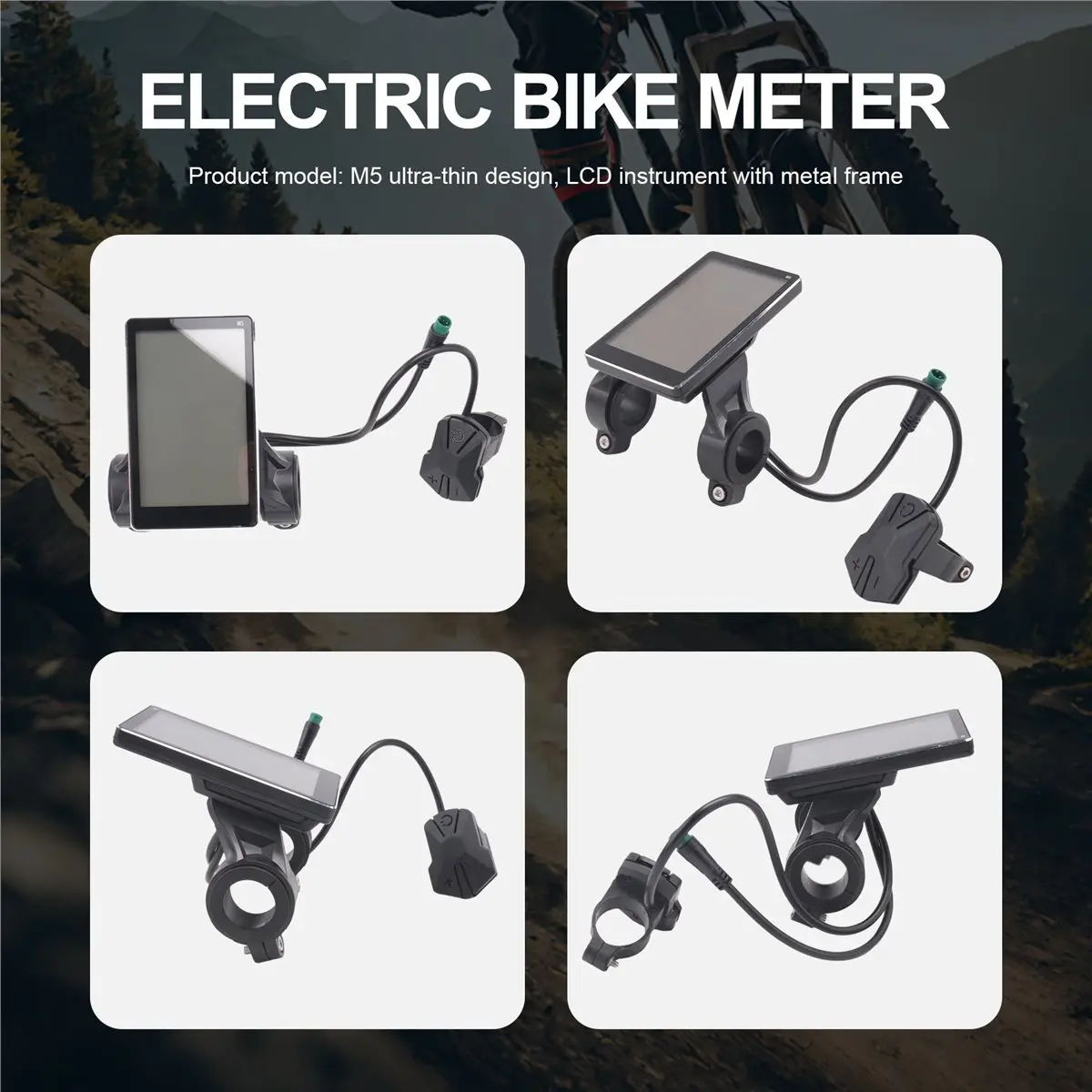 (X07A) M5 Electric Bike LCD Display Meter 24V 36V 48V 60V E Scooter LCD Panel Screen for Mountain Electric Bike(5PIN)
(X07A) M5 Electric Bike LCD Display Meter 24V 36V 48V 60V E Scooter LCD Panel Screen for Mountain Electric Bike(5PIN)