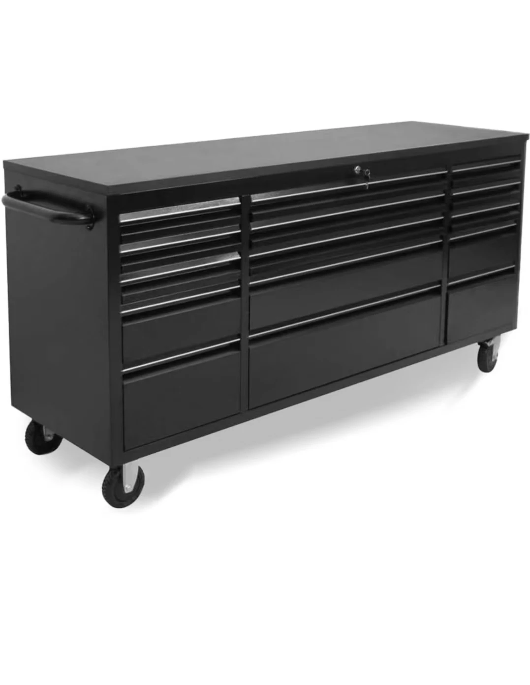 72 inch 15 drawer black toolbox/tool cabinet
72 inch 15 drawer black toolbox/tool cabinet