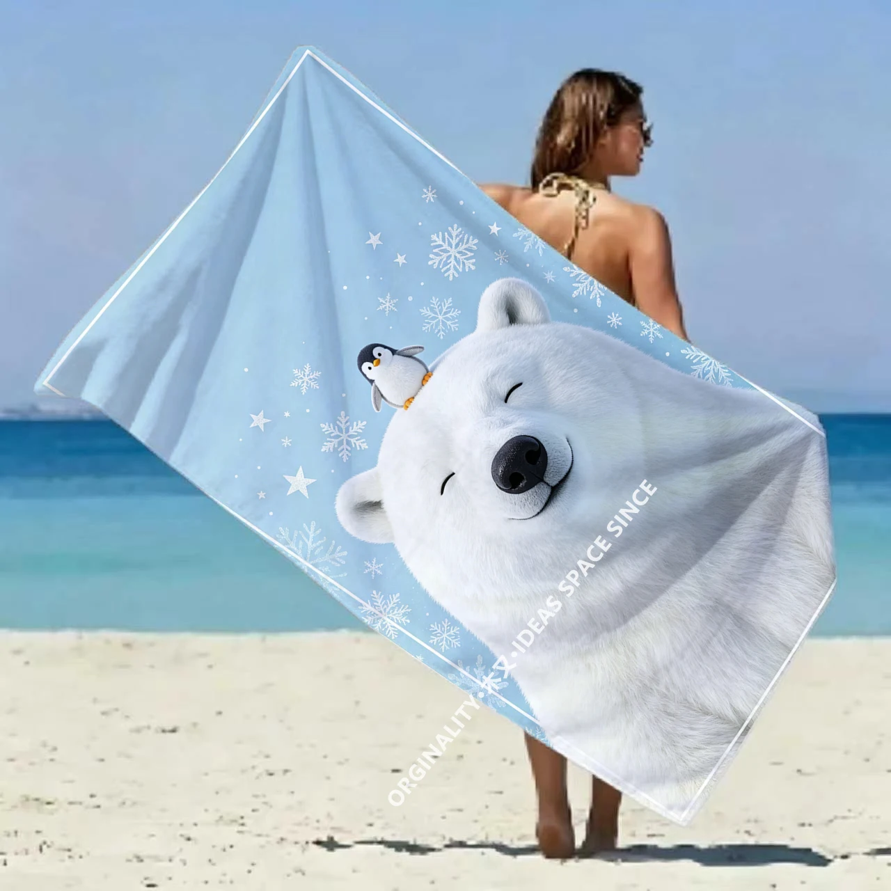 Cute Polar Penguin & Bear Beach Towel Patterned Sunscreen And Windproof Suitable For Swimming Pool Camping Travel
Cute Polar Penguin & Bear Beach Towel Patterned Sunscreen And Windproof Suitable For Swimming Pool Camping Travel