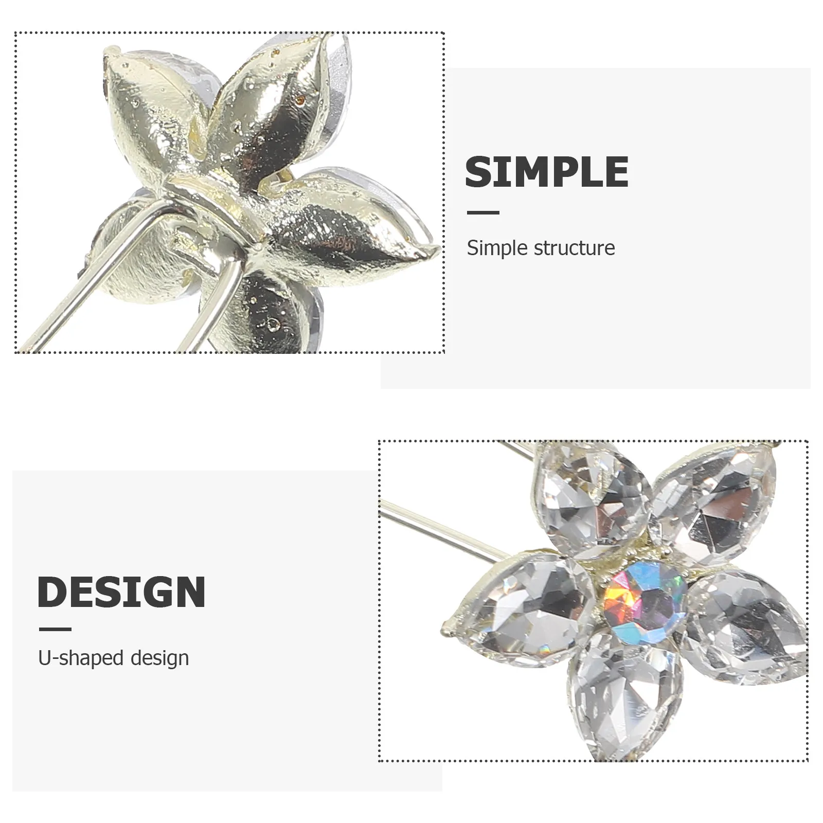 4Pcs Elegant Rhinestone Hair Pins Wedding Hairpieces for Bride Women Accessories for Updo Hairstyles
4Pcs Elegant Rhinestone Hair Pins Wedding Hairpieces for Bride Women Accessories for Updo Hairstyles