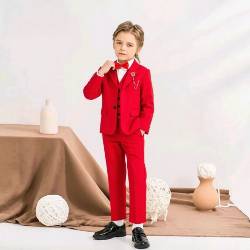 Детский красный узкий костюм для фотосессии, куртка для мальчиков, жилет, брюки, галстук-бабочка, 4 предмета, церемониальный костюм, детский смокинг на день рождения, свадьбу, платье
Детский красный узкий костюм для фотосессии, куртка для мальчиков, жилет, брюки, галстук-бабочка, 4 предмета, церемониальный костюм, детский смокинг на день рождения, свадьбу, платье
