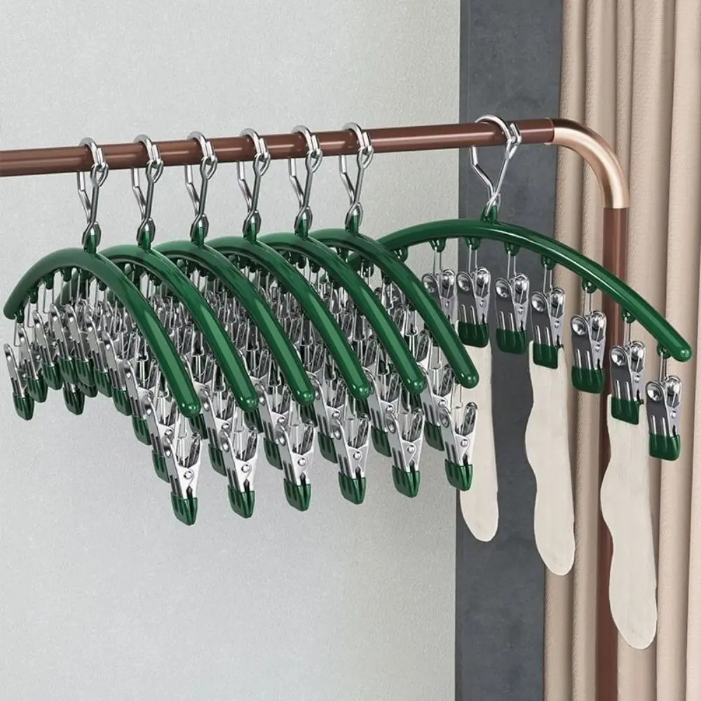Stainless Steel 10 Clips Sock Drying Rack Non-slip Waterproof Windproof Sock Clips Space Saving Legging Organizer for Home
Stainless Steel 10 Clips Sock Drying Rack Non-slip Waterproof Windproof Sock Clips Space Saving Legging Organizer for Home