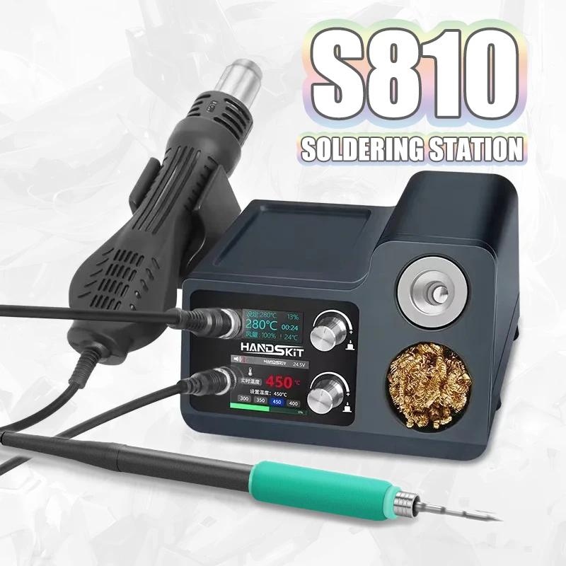 S810 S812 S815 S845 Digital Adjustable Hot Air Gun 2-in-1 Iron Digital Display Soldering Station,Repair Welding Tool Set
S810 S812 S815 S845 Digital Adjustable Hot Air Gun 2-in-1 Iron Digital Display Soldering Station,Repair Welding Tool Set