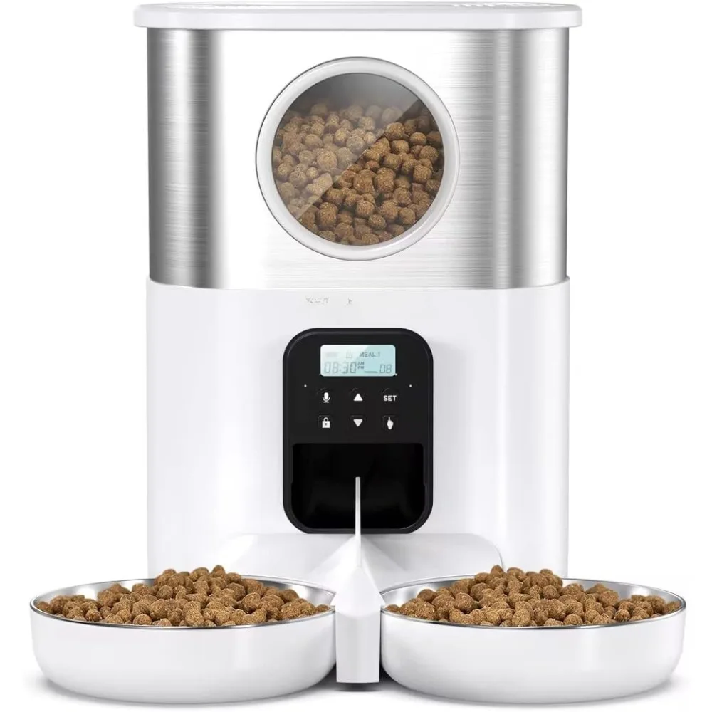 Automatic Cat Feeders for Two Cats, Pet Feeder for Cats and Dogs Timed Cat Feeder Pet Dry Food Dispenser,Cat Automatic Feeders
Automatic Cat Feeders for Two Cats, Pet Feeder for Cats and Dogs Timed Cat Feeder Pet Dry Food Dispenser,Cat Automatic Feeders