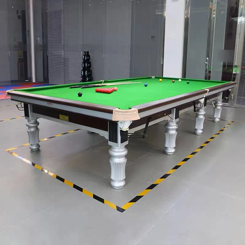 Professional Snooker Pool Table Billiard Solid Wood Slat Tournament Model with Steel Cushion Custom Size Leather & Net Pocketspr
Professional Snooker Pool Table Billiard Solid Wood Slat Tournament Model with Steel Cushion Custom Size Leather & Net Pocketspr