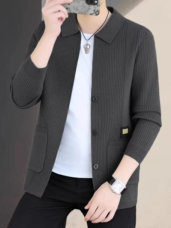 Men's Knitted Cardigan Slim Fit Striped Casual Sweater Spring Autumn New Sle High End Collar Versatile Outerwear for Daily ...
Men's Knitted Cardigan Slim Fit Striped Casual Sweater Spring Autumn New Sle High End Collar Versatile Outerwear for Daily ...