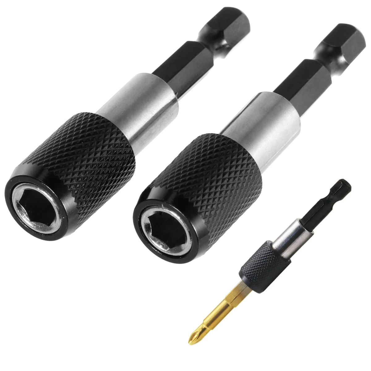 2pcs Quick Extension Bar Self-locking Magnetic Drill Bit Holder Screwdriver 1/4Inch 1/4 Inch Extension Bar Tool Parts
2pcs Quick Extension Bar Self-locking Magnetic Drill Bit Holder Screwdriver 1/4Inch 1/4 Inch Extension Bar Tool Parts