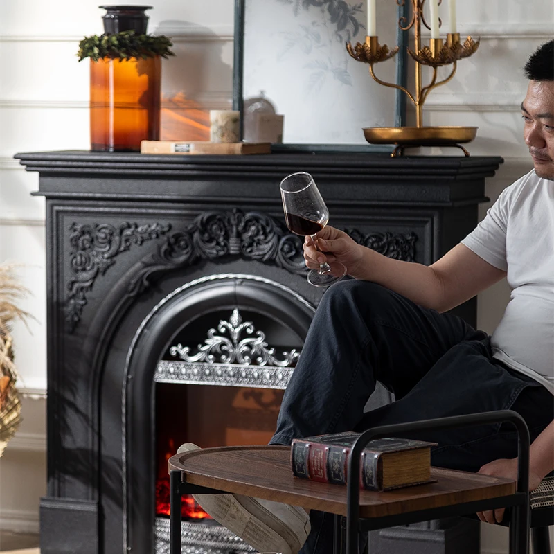 American retro solid wood black fireplace simulation fire European living room fake fire fireplace decorative cabinet fireplace
American retro solid wood black fireplace simulation fire European living room fake fire fireplace decorative cabinet fireplace