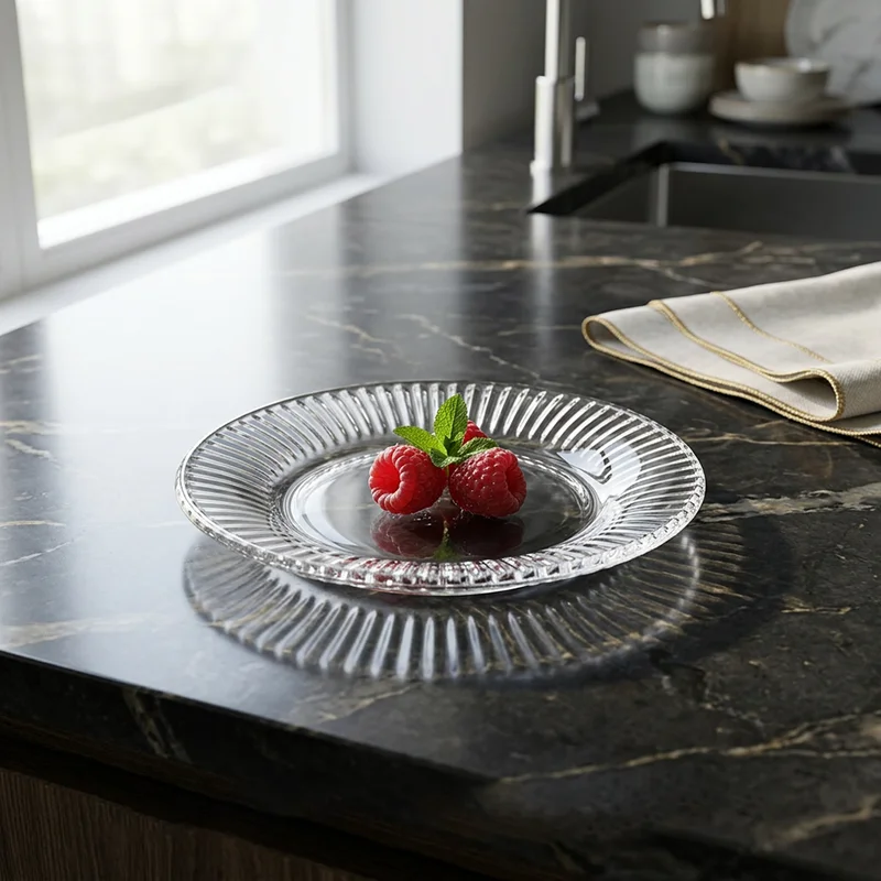 Transparent Crystal Glass Tray Fruit Plate Dessert Plate Small Fruit Snack Plate Flat Bottom High End Feeling 18cm Plate
Transparent Crystal Glass Tray Fruit Plate Dessert Plate Small Fruit Snack Plate Flat Bottom High End Feeling 18cm Plate