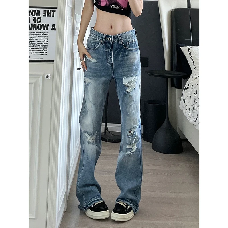 ZHIZOU Women's Flare Jeans Low Rise Ripped Denim Pants Japanese Harajuku Skinny Abi Y2k American Retro Punk Grunge Bootcut Jeans
ZHIZOU Women's Flare Jeans Low Rise Ripped Denim Pants Japanese Harajuku Skinny Abi Y2k American Retro Punk Grunge Bootcut Jeans