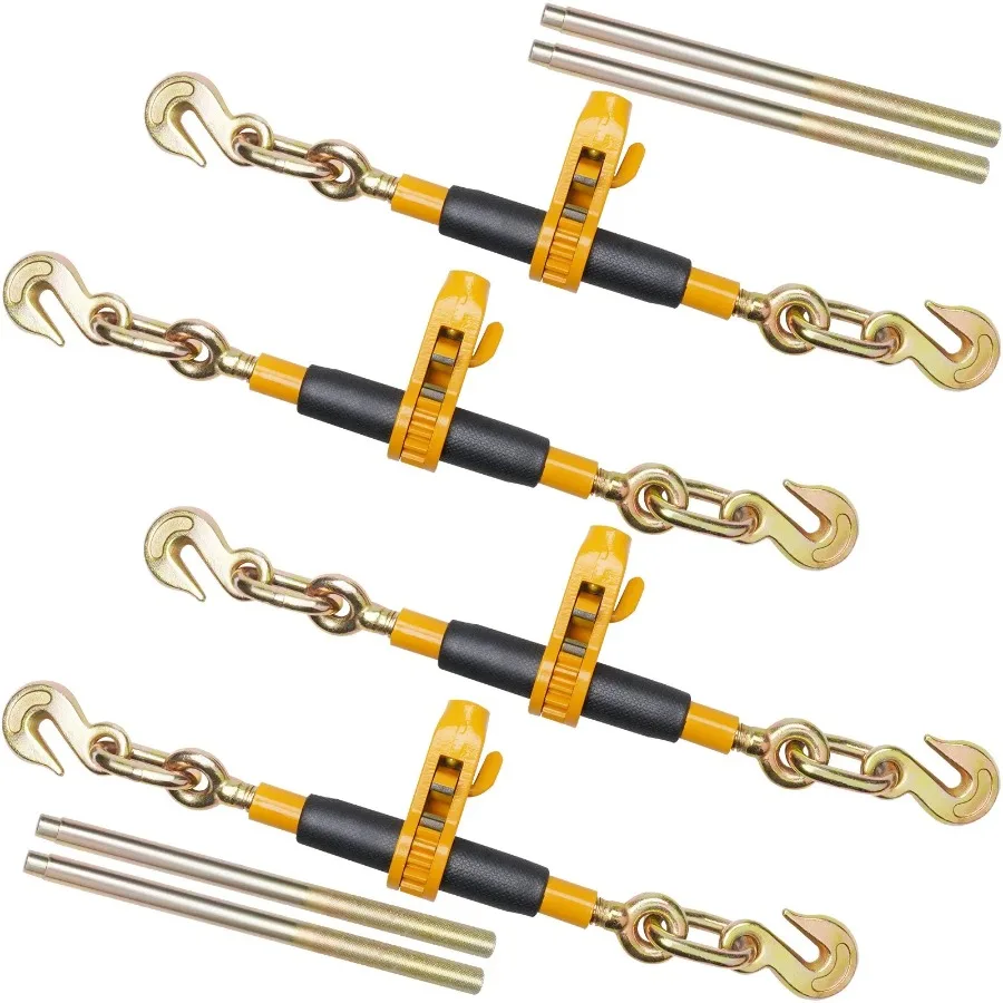Ratchet Chain Binder 5 163 8 Heavy Duty Load Binders with G80 Hooks 7 100 lbs Secure Load Limit Laborsaving Antiskid Handle Ti
Ratchet Chain Binder 5 163 8 Heavy Duty Load Binders with G80 Hooks 7 100 lbs Secure Load Limit Laborsaving Antiskid Handle Ti