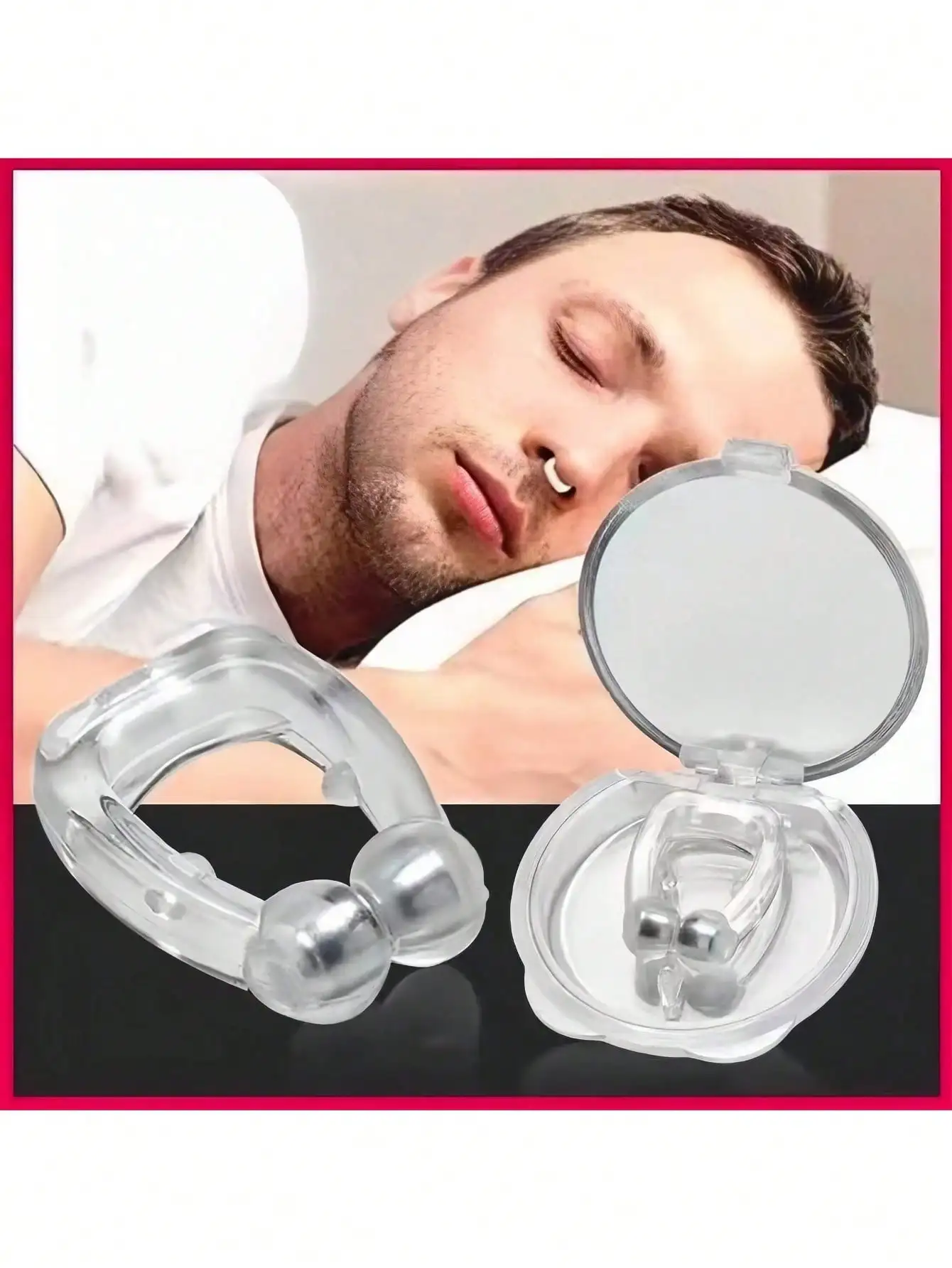 1pcs/Reusable Magnetic Nasal Clip, Anti-Snoring Silicone Device for Men Women
1pcs/Reusable Magnetic Nasal Clip, Anti-Snoring Silicone Device for Men Women