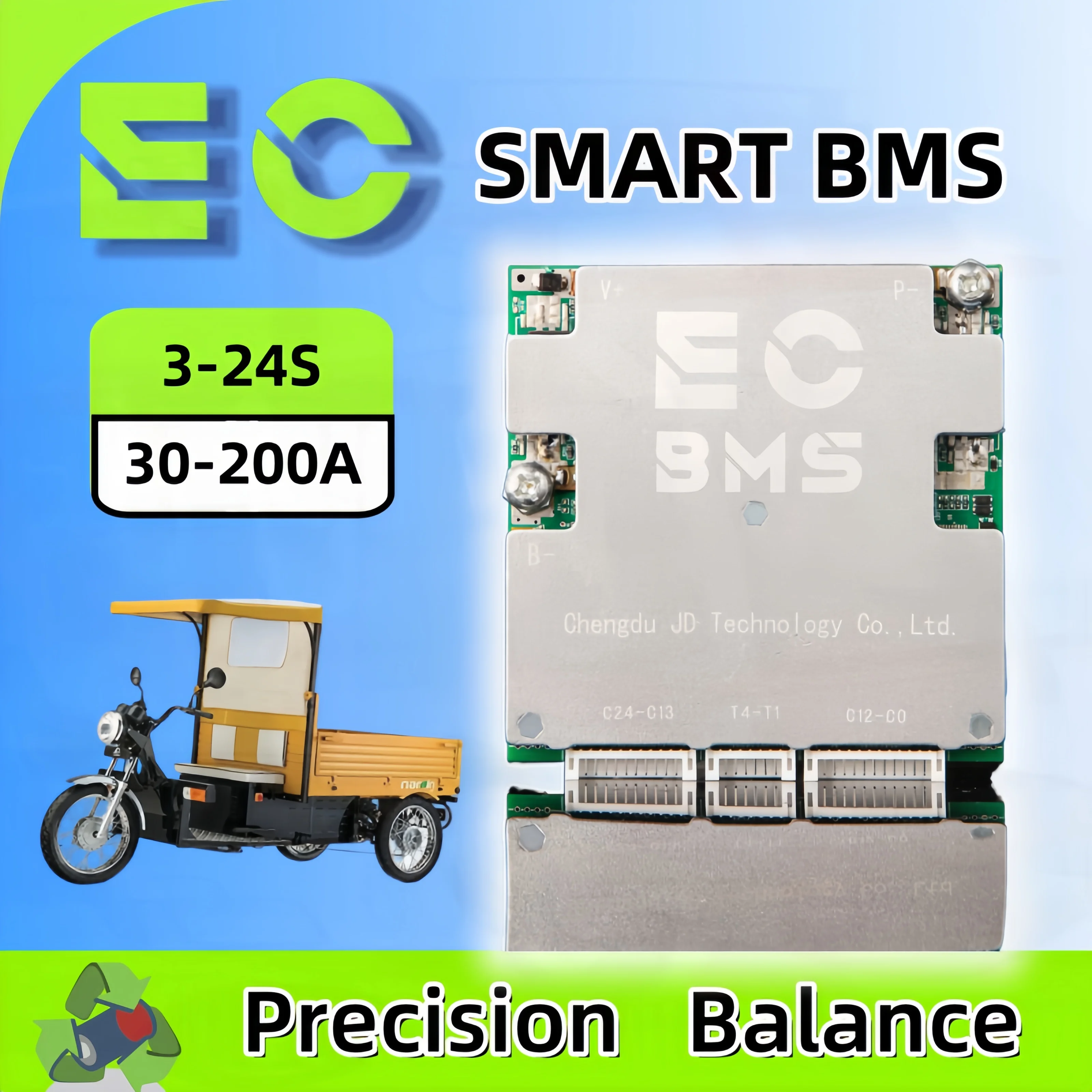 ECBMS Golf Cart BMS 9-18S 48V LiFePO4 Li-ion 60-150A Dual Temp Sensor 2A Active Balancer Bluetooth Utility Cart Boat Battery
ECBMS Golf Cart BMS 9-18S 48V LiFePO4 Li-ion 60-150A Dual Temp Sensor 2A Active Balancer Bluetooth Utility Cart Boat Battery