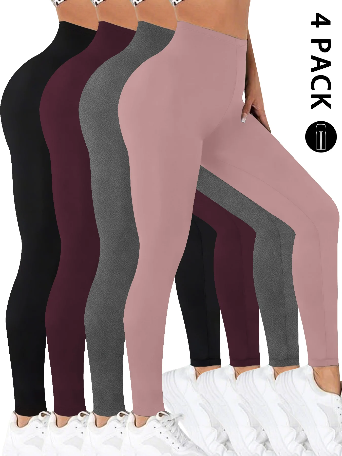 4 pack Women'S Super Soft Leggings,High Stretchy No See Through Pants,for Casual Attire, All-Season
4 pack Women'S Super Soft Leggings,High Stretchy No See Through Pants,for Casual Attire, All-Season