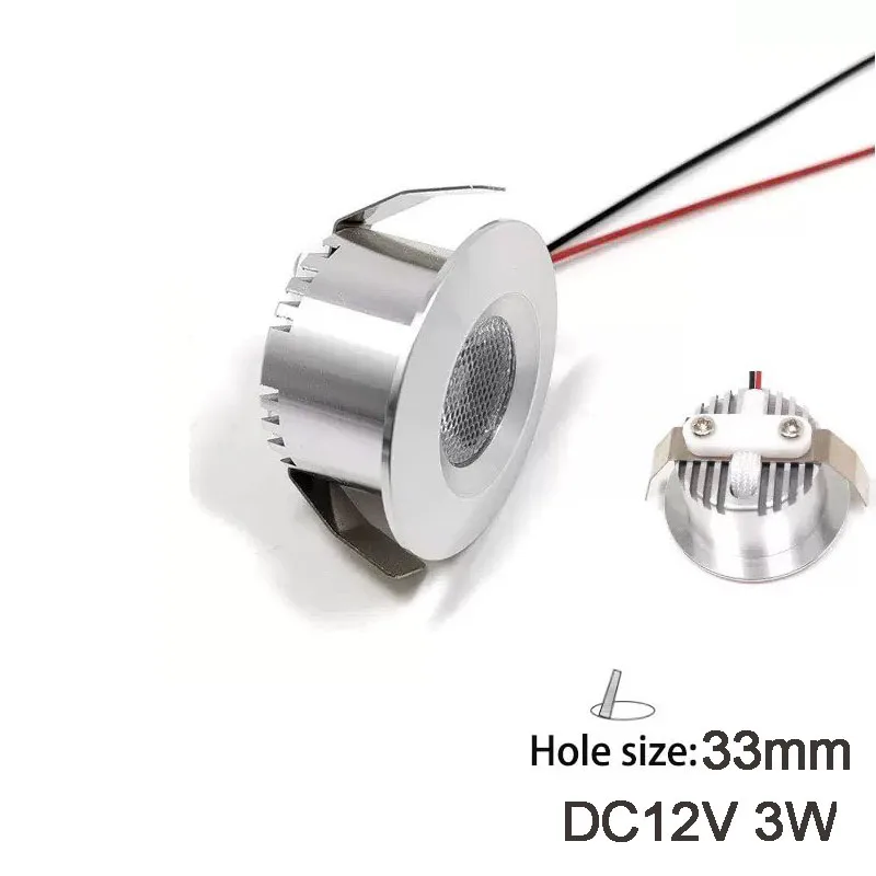 LED 3W Recessed LED Spotlights 33mm Dimmable Mini Downlight Round Bright Ceiling Spots Interior Home Cabinet Boat Down Lights
LED 3W Recessed LED Spotlights 33mm Dimmable Mini Downlight Round Bright Ceiling Spots Interior Home Cabinet Boat Down Lights