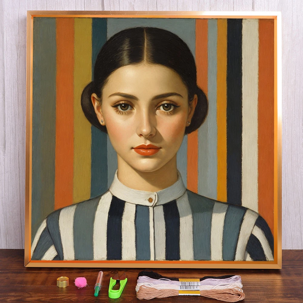 Portrait Girl Printed Cross-Stitch Kit DIY Embroidery DMC Threads Handicraft Sewing Needlework Knitting Floss Wholesale Stamped
Portrait Girl Printed Cross-Stitch Kit DIY Embroidery DMC Threads Handicraft Sewing Needlework Knitting Floss Wholesale Stamped