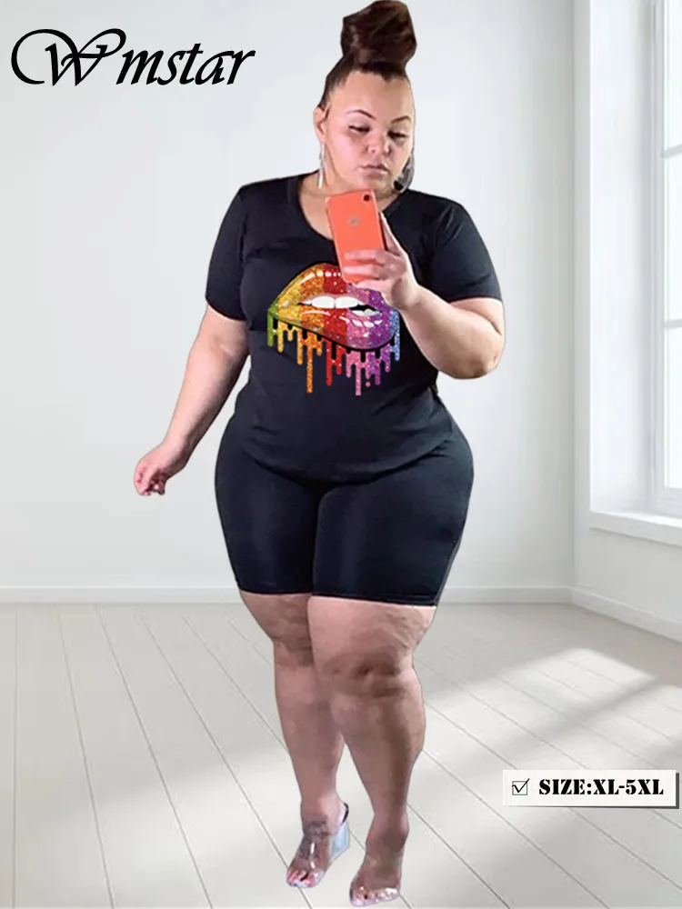 Wmstar Plus Size Tracksuit Shorts Sets Two Piece Outfits for Women Lip Print Top Casual New In Matching Wholesale Dropshipping
Wmstar Plus Size Tracksuit Shorts Sets Two Piece Outfits for Women Lip Print Top Casual New In Matching Wholesale Dropshipping