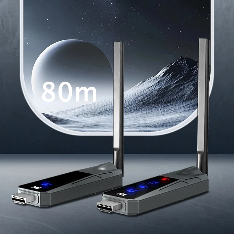 5G 1080P Wireless HDMI Audio Video Transmitter and Receiver 80m Share Karaoke Machine Camera Laptop PC To TV Monitor Projector
5G 1080P Wireless HDMI Audio Video Transmitter and Receiver 80m Share Karaoke Machine Camera Laptop PC To TV Monitor Projector
