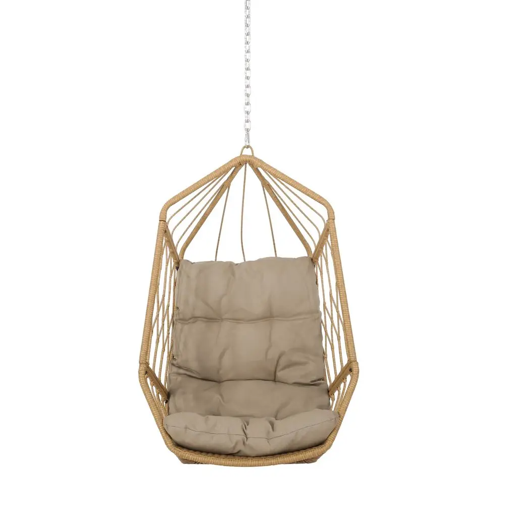 Outdoor Indoor Hanging Chair NO Stand Wicker Light Brown Tan
Outdoor Indoor Hanging Chair NO Stand Wicker Light Brown Tan