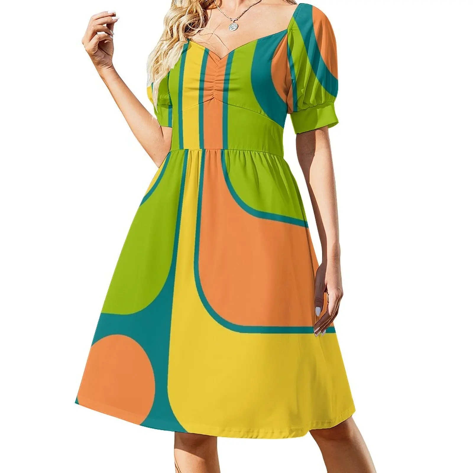 Retro Geometric Design 637 Short Sleeved Dress Summer skirt summer clothes Dress
Retro Geometric Design 637 Short Sleeved Dress Summer skirt summer clothes Dress