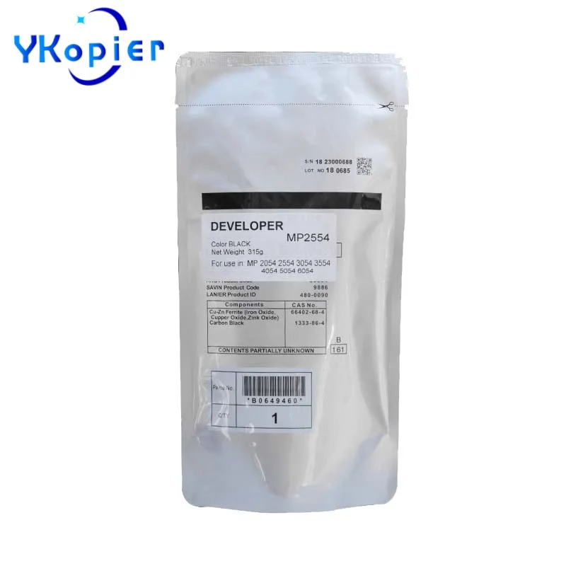 315 г OEM импортный порошок разработчика для Ricoh Aficio MP 2554 3055 3555 3554 3054 4054 5054 6054 Developer 
315 г OEM импортный порошок разработчика для Ricoh Aficio MP 2554 3055 3555 3554 3054 4054 5054 6054 Developer