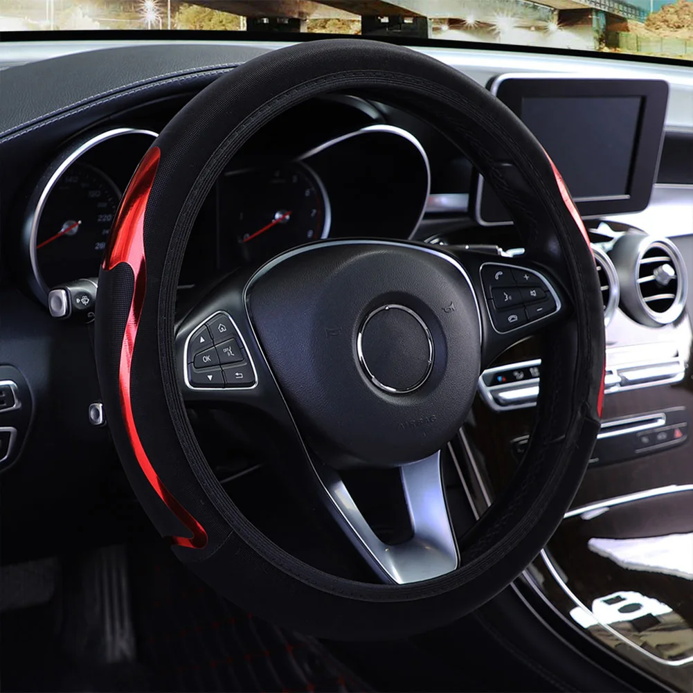 Cover Steering Wheel 37-38CM Breathable Comfortable Good Touch Leather Non-slip Accessories Silver High Quality
Cover Steering Wheel 37-38CM Breathable Comfortable Good Touch Leather Non-slip Accessories Silver High Quality