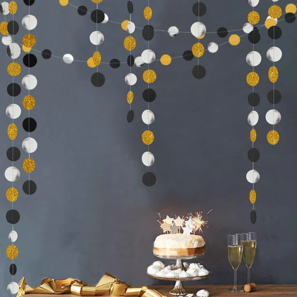 Gold Black Confetti Banners 4 Sets Wedding Paper Flags Hanging Bunting Birthday Banner Wedding Hanging
Gold Black Confetti Banners 4 Sets Wedding Paper Flags Hanging Bunting Birthday Banner Wedding Hanging