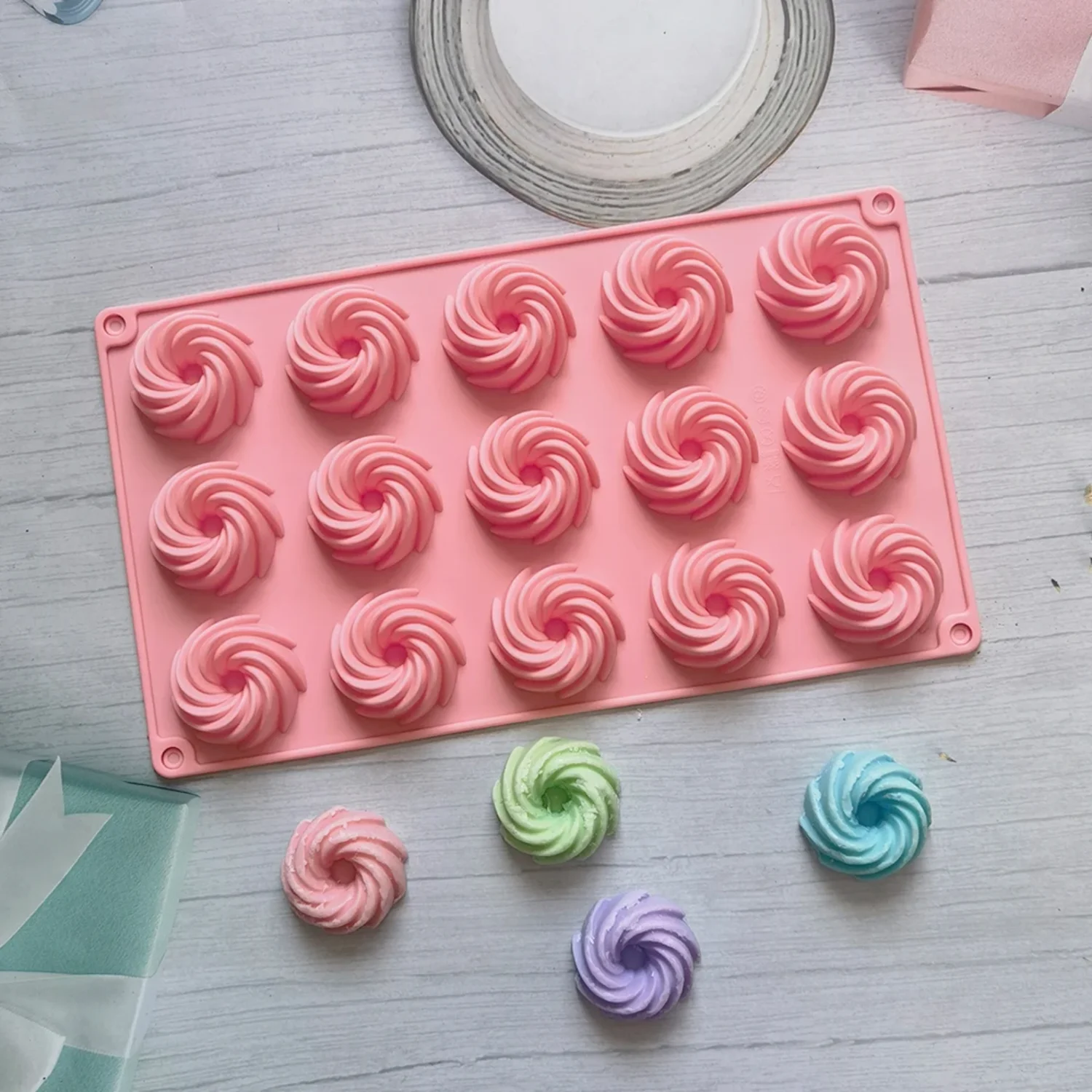 15 Holes Spiral Shape Silicone Cake Mold Mousse Dessert Baking Chocolate Donuts Bakeware Pastry Mould
15 Holes Spiral Shape Silicone Cake Mold Mousse Dessert Baking Chocolate Donuts Bakeware Pastry Mould