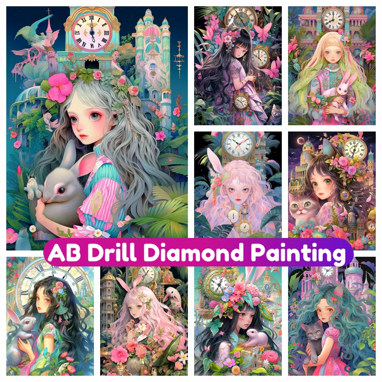 Diamond Mosaic Painting Embroidery Fantasy Clock Fairy Cartoon 5D DIY Full AB Drills Rhinestone Cross Stitch Kit Home Decor Gift
Diamond Mosaic Painting Embroidery Fantasy Clock Fairy Cartoon 5D DIY Full AB Drills Rhinestone Cross Stitch Kit Home Decor Gift