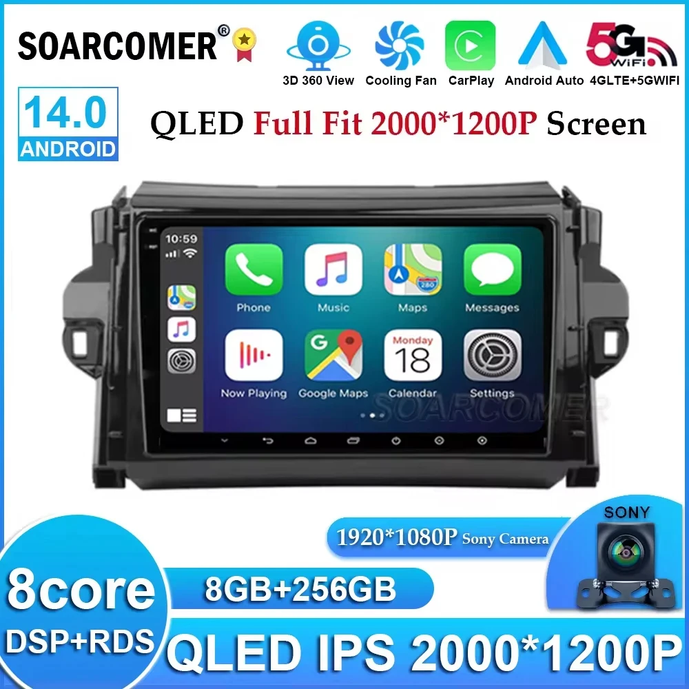 2K QLED For Toyota Fortuner 2 2015 - 2020 Car Radio Multimedia Video Player Navigation stereo GPS Android 14 No 2din 2 din dvd
2K QLED For Toyota Fortuner 2 2015 - 2020 Car Radio Multimedia Video Player Navigation stereo GPS Android 14 No 2din 2 din dvd