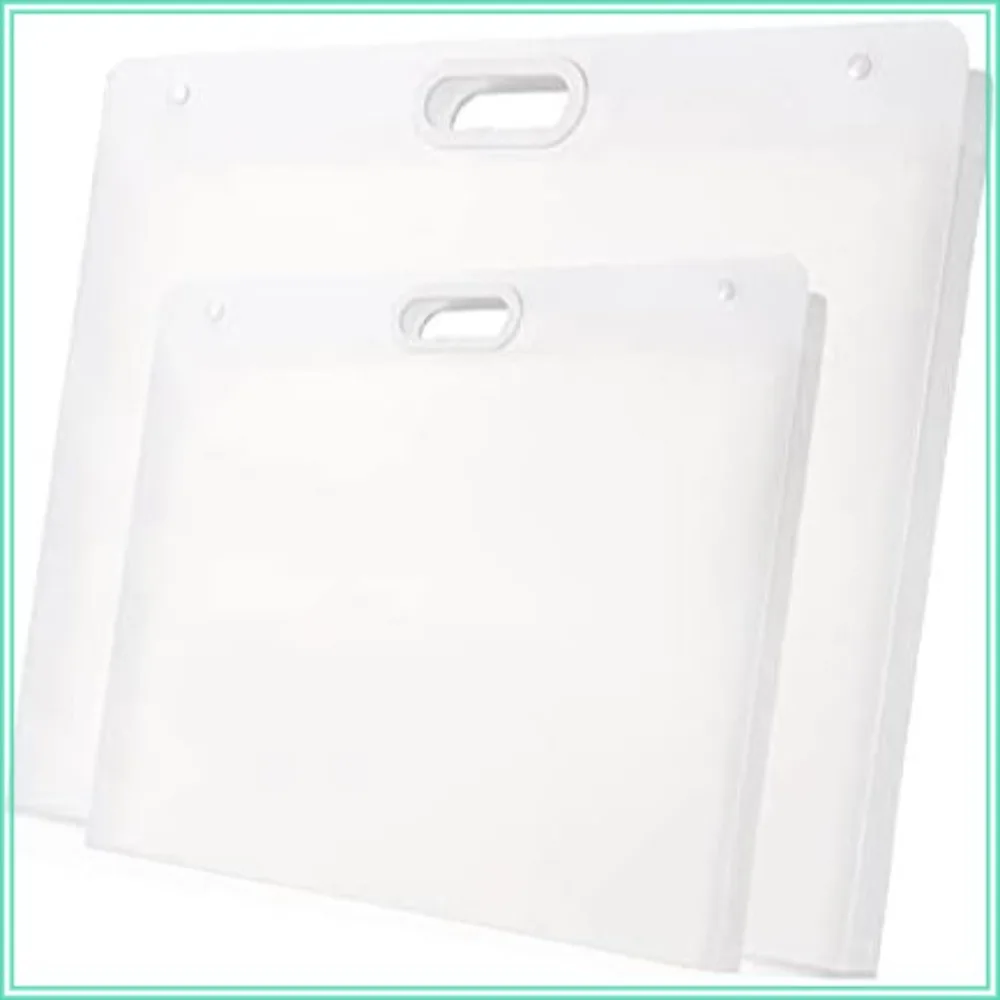 Waterproof Art Portfolio 2-Pack: 22.4x17.3 & 17.3x13.2, Durable PP Plastic with Handles & Snap Buttons, Ideal for Artists & Photographers
Waterproof Art Portfolio 2-Pack: 22.4x17.3 & 17.3x13.2, Durable PP Plastic with Handles & Snap Buttons, Ideal for Artists & Photographers