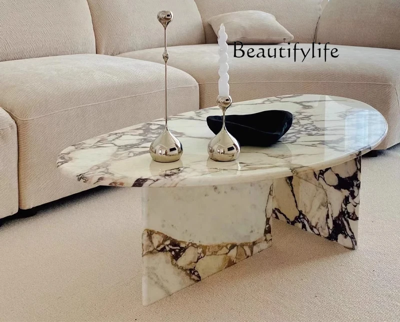 French natural marble small coffee table living room home model room light luxury
French natural marble small coffee table living room home model room light luxury