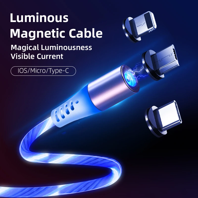 AUFU Magnetic Cable Micro USB Type C Magnetic Flow Luminous LED Charging Cable Charger for iPhone Samsung Huawei Xiaomi POCO
AUFU Magnetic Cable Micro USB Type C Magnetic Flow Luminous LED Charging Cable Charger for iPhone Samsung Huawei Xiaomi POCO