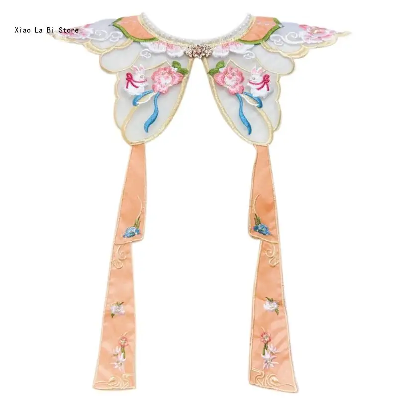 Chinese Embroidered False Collar Ribbon Floral Pattern Collar for Woman Girl Chinese Ancient Costume Decorative XXFD
Chinese Embroidered False Collar Ribbon Floral Pattern Collar for Woman Girl Chinese Ancient Costume Decorative XXFD
