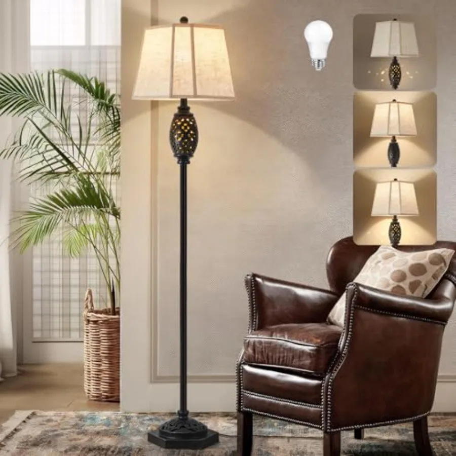 Vintage Floor Lamp with Cutout Design and Glowing Light - Resin Elegant Standing Lamp for Living Room Bedroom Office Includes B
Vintage Floor Lamp with Cutout Design and Glowing Light - Resin Elegant Standing Lamp for Living Room Bedroom Office Includes B