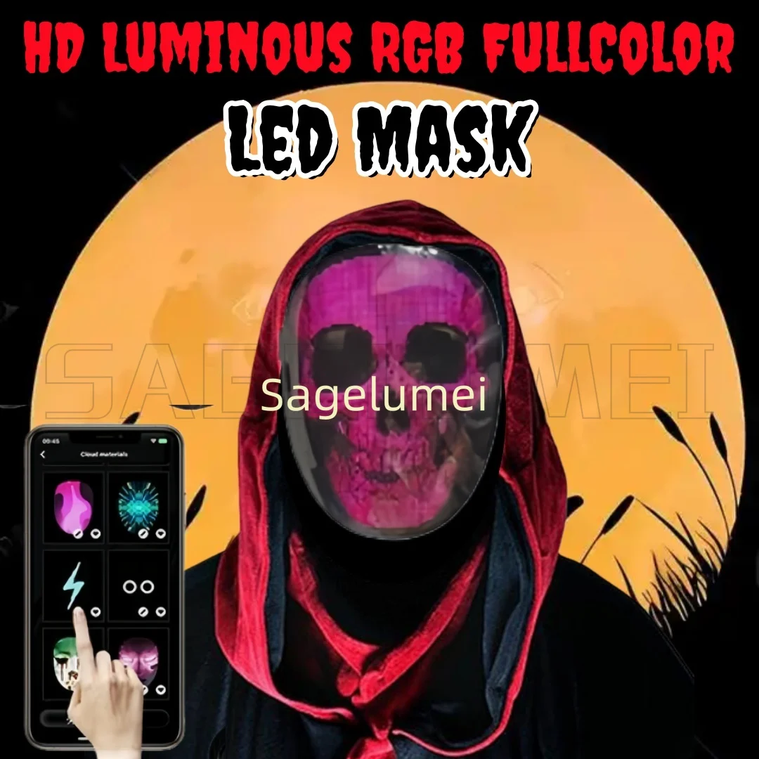 New Christmas LED Mask HD Luminous with Voice Recognition Gesture Sensing Support Video Animation Programmable App Light up Mask
New Christmas LED Mask HD Luminous with Voice Recognition Gesture Sensing Support Video Animation Programmable App Light up Mask