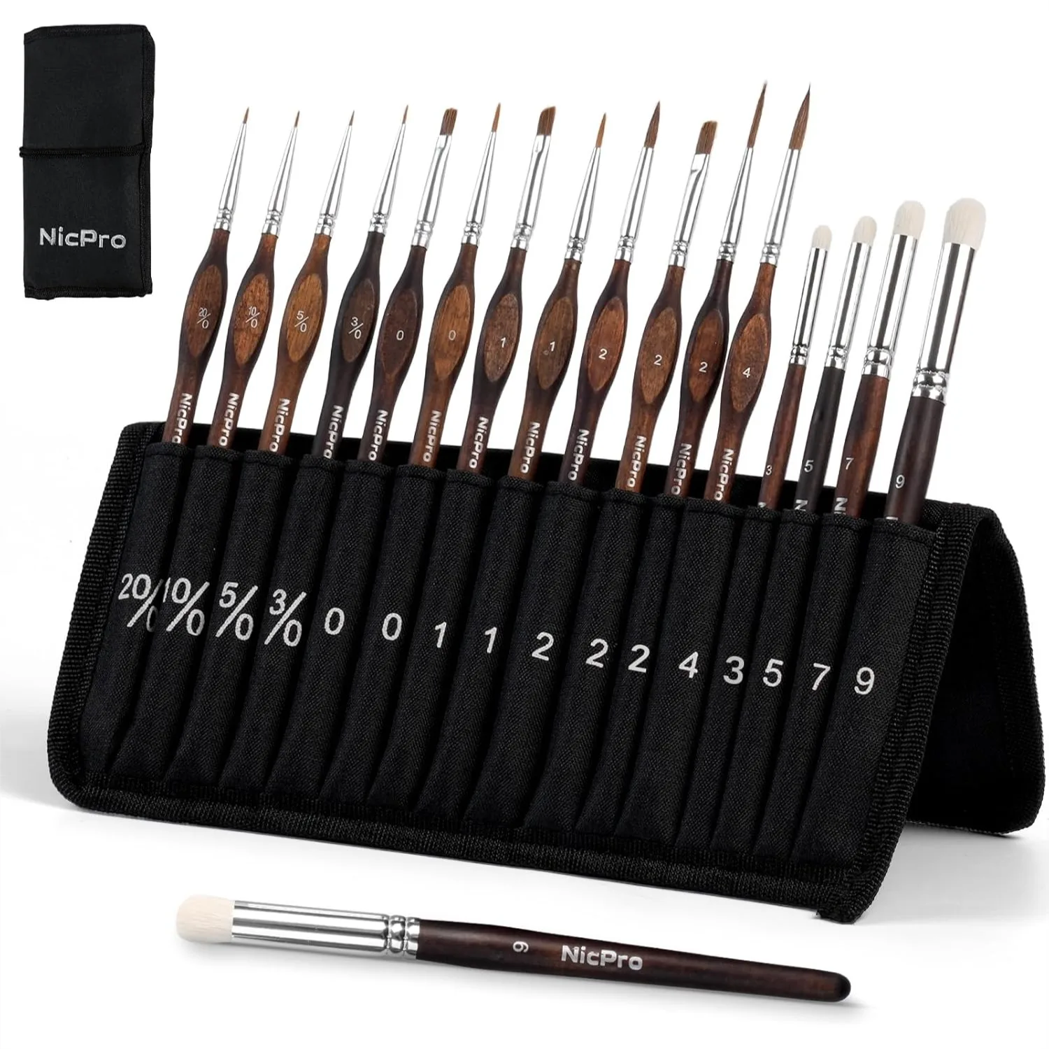 16 Pcs Kolinsky Sable Miniature Paint Brushes Set with Dry Brushes, Detail Artist Brushes for Models Acrylic Watercolor
16 Pcs Kolinsky Sable Miniature Paint Brushes Set with Dry Brushes, Detail Artist Brushes for Models Acrylic Watercolor