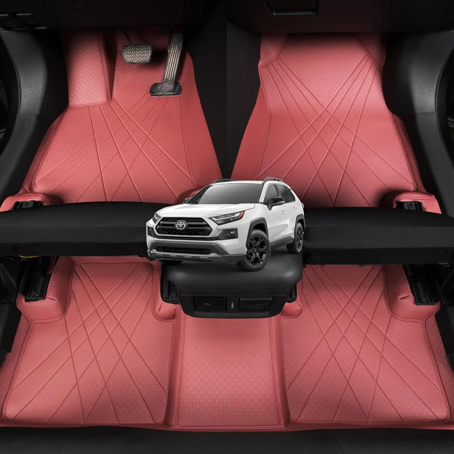 EKR Custom Floor Mats for Toyota RAV4 2019-2025 Front & 2nd Row Luxury Double Layer Car Floor Mat Liner Fit RAV4 Leatherette Plus Carpet All Weather Anti-Slip Waterproof Mat
EKR Custom Floor Mats for Toyota RAV4 2019-2025 Front & 2nd Row Luxury Double Layer Car Floor Mat Liner Fit RAV4 Leatherette Plus Carpet All Weather Anti-Slip Waterproof Mat