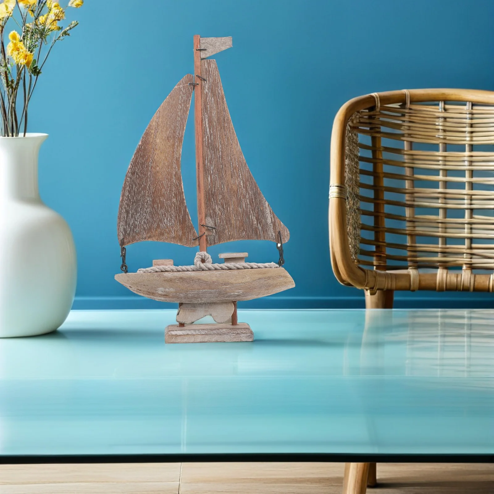 Handcrafted Wooden Sailboat Decor Rustic Vintage Nautical Figure for Living Room Study Office Coastal Tabletop Ornament
Handcrafted Wooden Sailboat Decor Rustic Vintage Nautical Figure for Living Room Study Office Coastal Tabletop Ornament