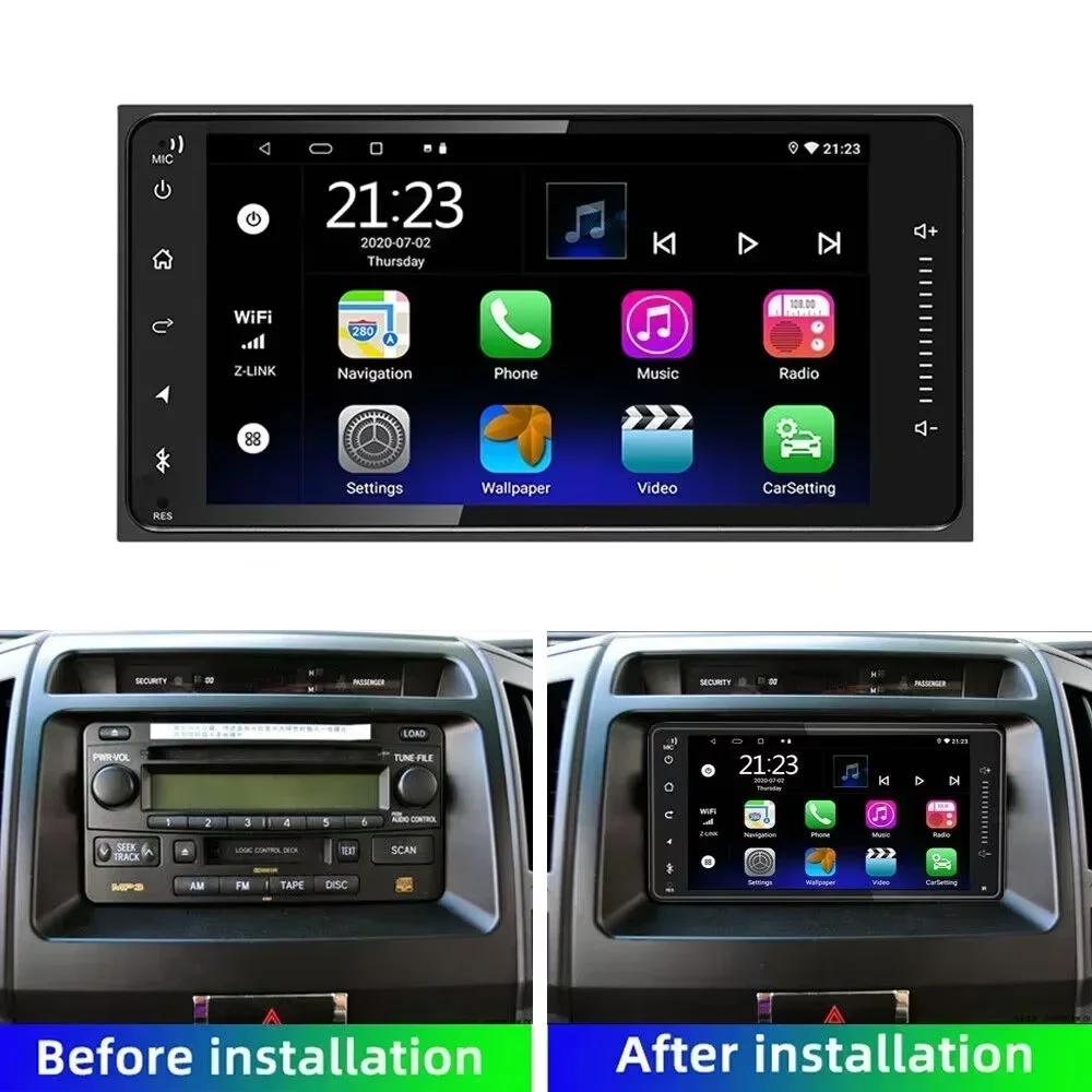 Multimedia Player 7'' Android 15 For Toyota Hiace 2004-2019 Car Radio 4G Rear Camera Auto Steering Wheel Control Bluetooth GPS
Multimedia Player 7'' Android 15 For Toyota Hiace 2004-2019 Car Radio 4G Rear Camera Auto Steering Wheel Control Bluetooth GPS
