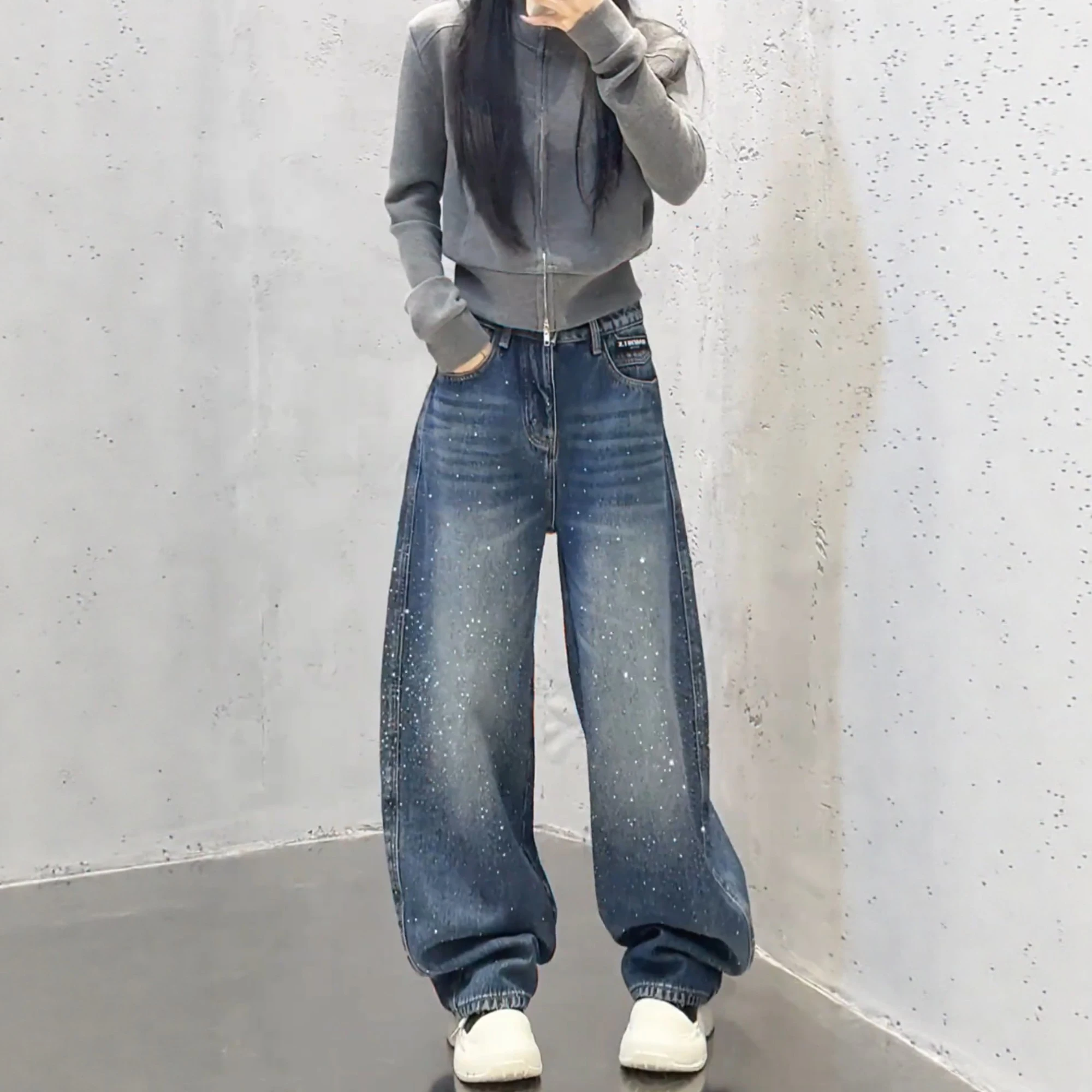 Slimming Wide Leg Jeans Women's Spring 2026 New Style High Waist Casual High Waist Pocket Long Pants Denim Fabric Polyester F...
Slimming Wide Leg Jeans Women's Spring 2026 New Style High Waist Casual High Waist Pocket Long Pants Denim Fabric Polyester F...