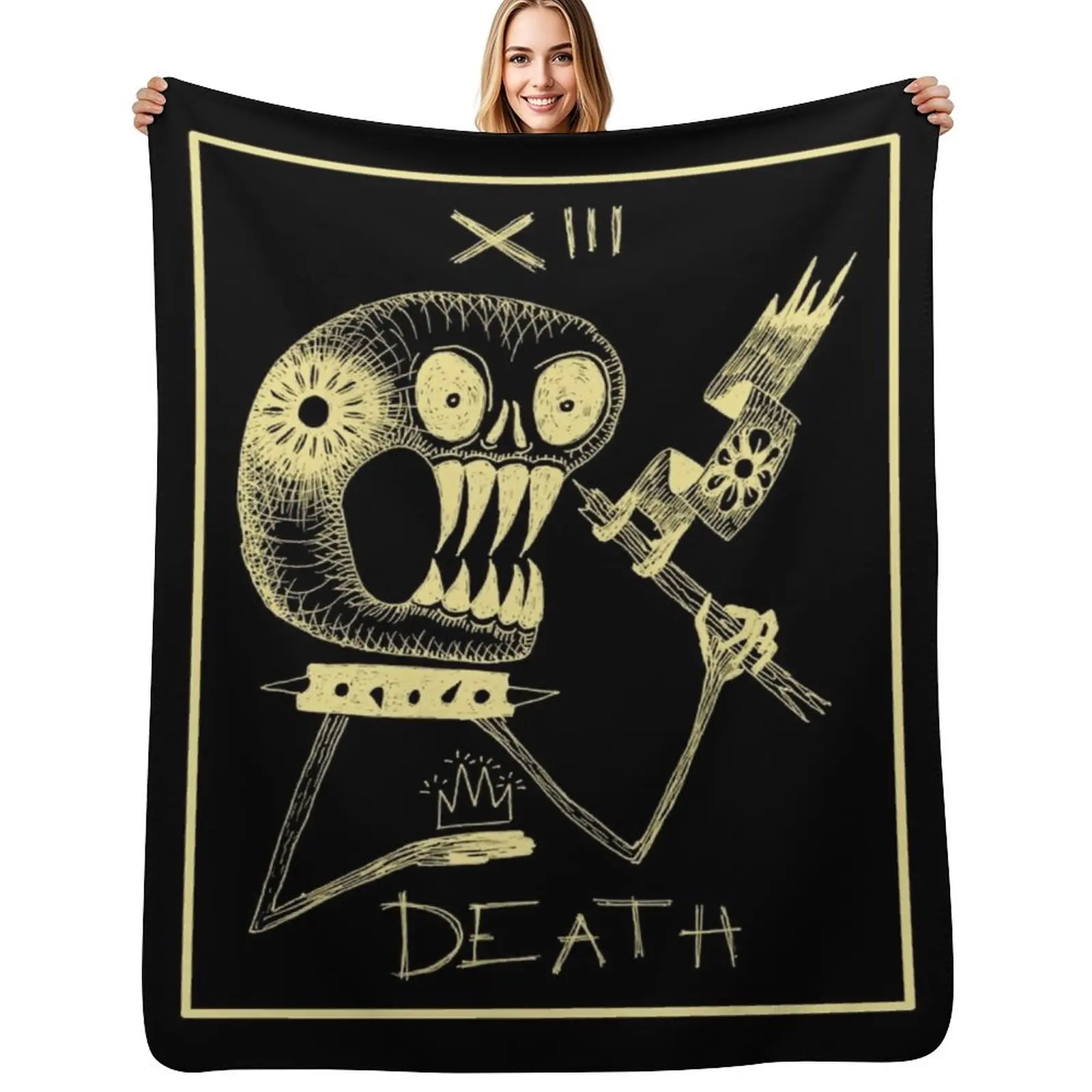 Death XIII Tarot Card Throw Blanket Thermals For Travel Bed Fashionable Hair blankets ands Blankets
Death XIII Tarot Card Throw Blanket Thermals For Travel Bed Fashionable Hair blankets ands Blankets