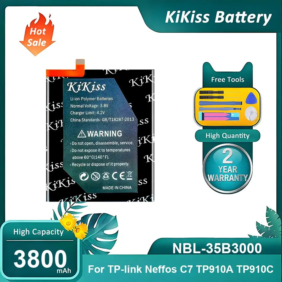 KiKiss Battery For TP-link Neffos C7 TP910A TP910C,NBL-35B3000,3800mAh
KiKiss Battery For TP-link Neffos C7 TP910A TP910C,NBL-35B3000,3800mAh