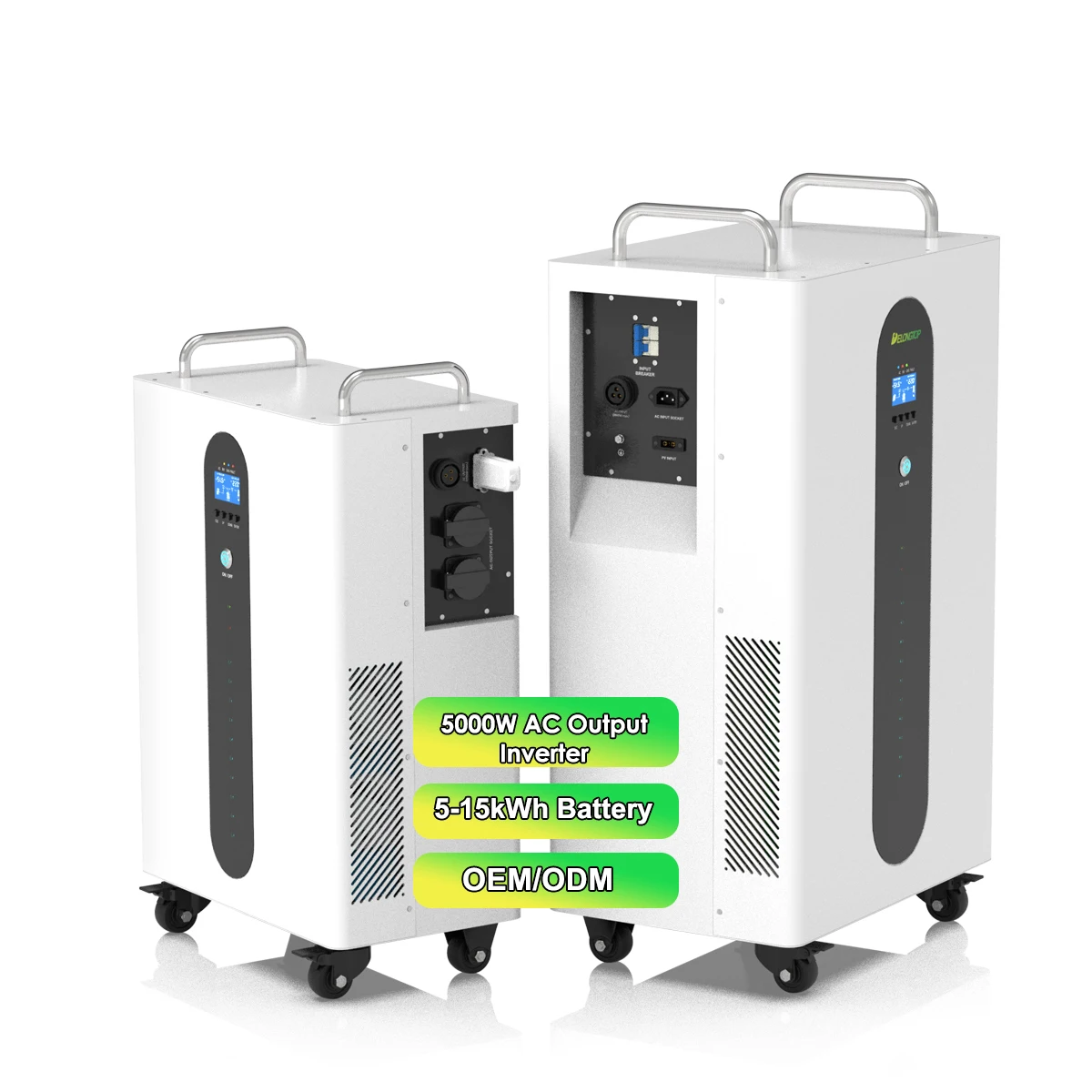 Delong AC Output Power Bank 51.2V 5kWh 15kWh LiFePO4 Battery With Built-in 5kW Inverter AC 200 ~ 240V Power Station
Delong AC Output Power Bank 51.2V 5kWh 15kWh LiFePO4 Battery With Built-in 5kW Inverter AC 200 ~ 240V Power Station