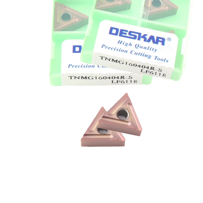 DESKAR Carbide Insert TNMG160404R-S TNMG160408R-S TNMG160404L-S TNMG160408L-S LF6118 turning Tool For processing stainless steel
DESKAR Carbide Insert TNMG160404R-S TNMG160408R-S TNMG160404L-S TNMG160408L-S LF6118 turning Tool For processing stainless steel