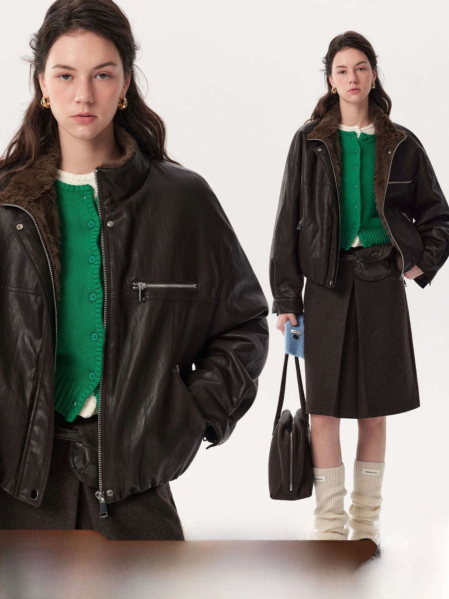 Ретро-куртка женская в американском стиле с вставками из искусственного меха, утепленная, с воротником из искусственной кожи, осенне-зимняя, из смесового хлопка, с длинными рукавами, на молнии
Ретро-куртка женская в американском стиле с вставками из искусственного меха, утепленная, с воротником из искусственной кожи, осенне-зимняя, из смесового хлопка, с длинными рукавами, на молнии